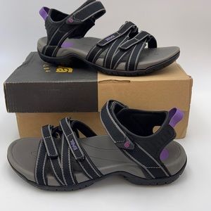 Teva Tirra Black Grey Womens Sport Sandals Size 7.5 M